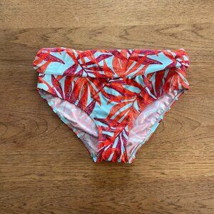 Pour Moi Aqua Palm SIZE 10 Women's Free Spirit Foldover Brief Swim Bottom NWT E